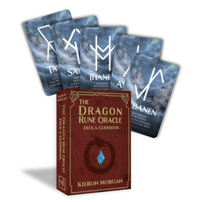 The Dragon Rune Oracle ((28 Full-Color Cards and 108-Page Guidebook)) by Kieron Morgan, 9781964537290