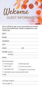 Guest Information Card: Welcome - Fall (Package of 50) by Broadman Church Supplies Staff, 9798384503248