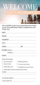 Guest Information Card: Welcome - Winter (Package of 50) by Broadman Church Supplies Staff, 9798384503255