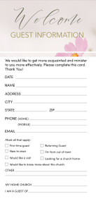 Guest Information Card: Welcome - Spring (Package of 50) by Broadman Church Supplies Staff, 9798384503262