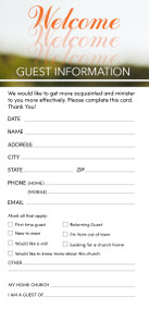Guest Information Card: Welcome - Summer (Package of 50) by Broadman Church Supplies Staff, 9798384503279
