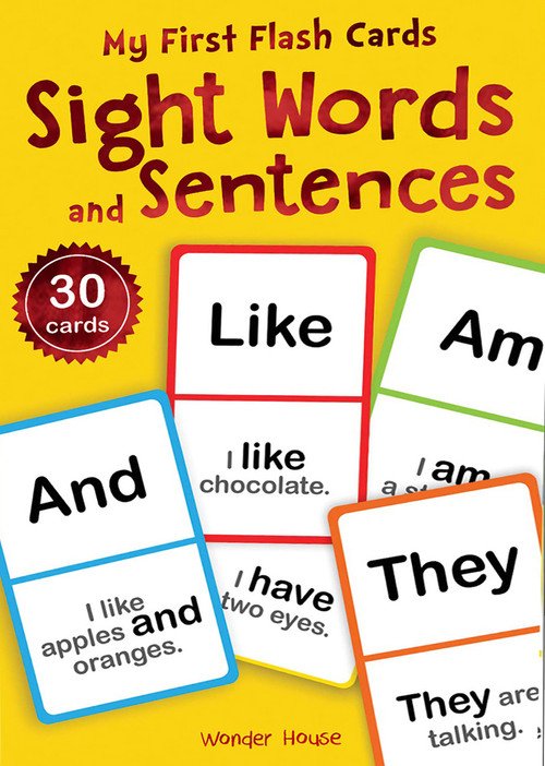 My First Flash Cards: Sight Words and Sentences (Flash Cards For Children) by Wonder House Books, 9789389178364