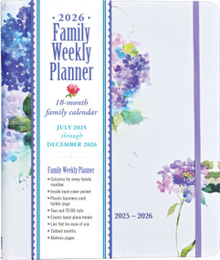 2026 Hydrangeas Family Weekly Planner (18 months, July 2025 to Dec 2026) by Atelier Mineeda, 9781441344816