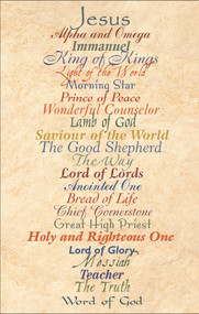 Postcard: Names of Jesus (Package of 25) by Broadman Church Supplies Staff, 9780805436723