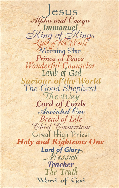 Postcard: Names of Jesus (Package of 25) by Broadman Church Supplies Staff, 9780805436723