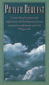 Prayer Request Pew Cards (Package of 50) (Philippians 4:6 (KJV)) by Broadman Church Supplies Staff, 9780805473681