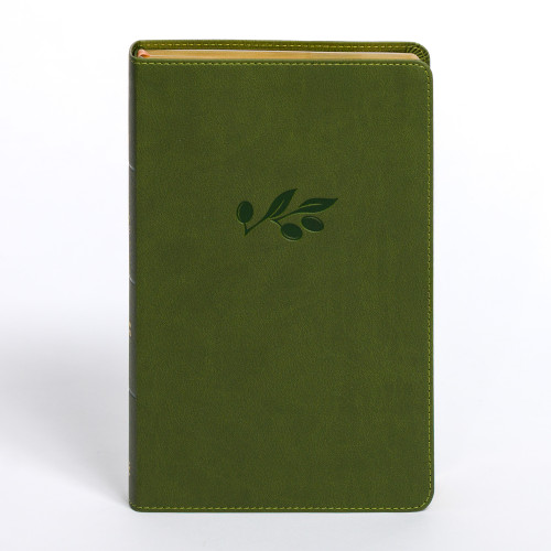 CSB Personal Size Giant Print Bible, Olive LeatherTouch by CSB Bibles by Holman, 9798384525264