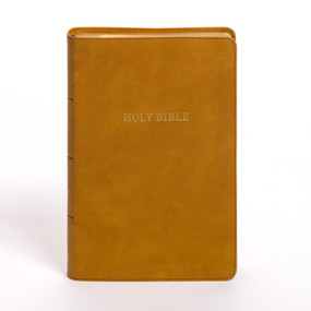 KJV Personal Size Giant Print Bible, Camel SuedeSoft LeatherTouch, Indexed by Holman Bible Publishers, 9798384525332