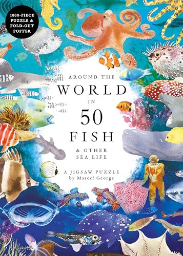 Around the World in 50 Fish 1000 Piece Puzzle by Helen Scales, Marcel George, 9781399620031