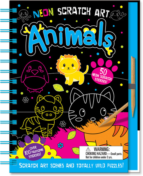 Neon Scratch Art Animals by Connie Isaacs, Bethany Carr, 9781801056335