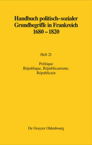 Politique. République, Républicanisme, Républicain (German Edition) by Raymonde Monnier, Martin Papenheim, 9783486580372