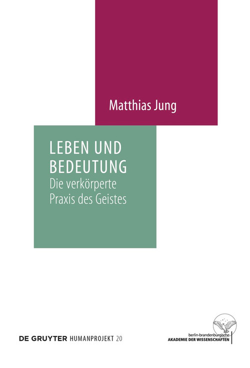 Leben und Bedeutung (Die verkörperte Praxis des Geistes) (German Edition) by Matthias Jung, 9783111628516