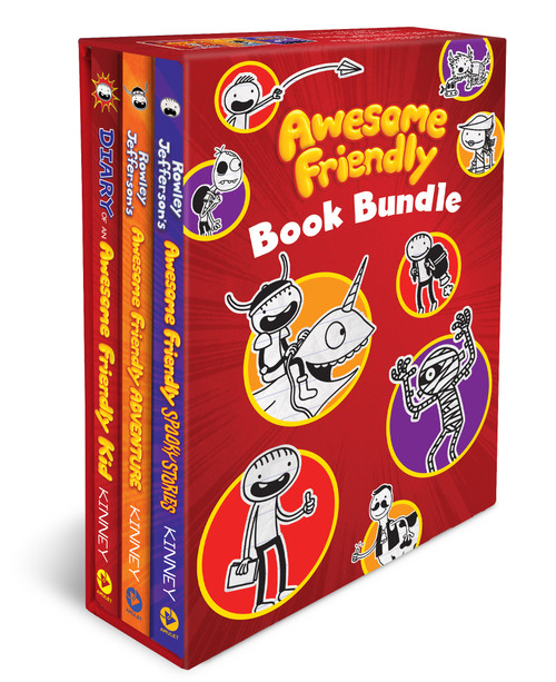 Awesome Friendly 3-Book Hardcover Gift Set by Jeff Kinney, 9781419763175
