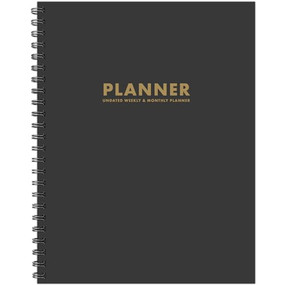 Charcoal Gray 8.5" x 11" Undated Monthly Planner by Willow Creek Press, 9781549249167