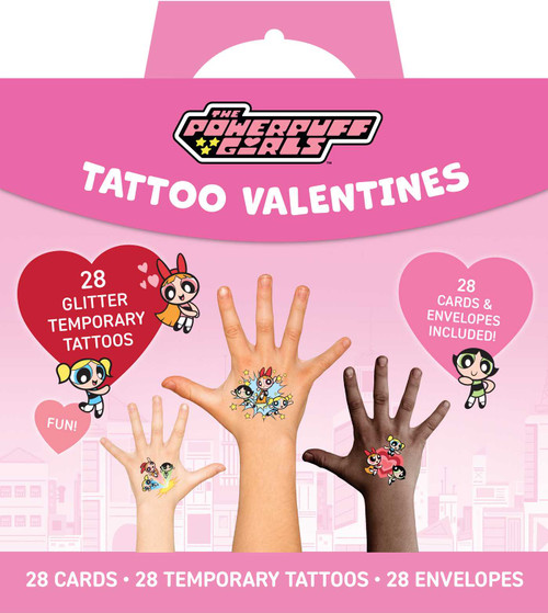 Powerpuff Girls Temporary Tattoo Valentines (School Valentines) by Insights, 9798886635713