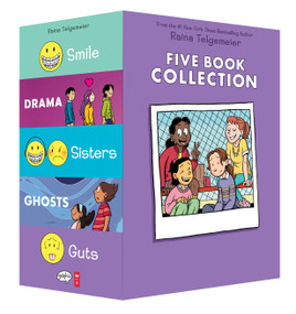 Raina Telgemeier Collection Box Set (Smile, Drama, Sisters, Ghosts, Guts) by Raina Telgemeier, 9781338725124