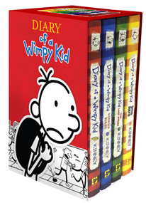 Diary of a Wimpy Kid Box of Books 1-4 Hardcover Gift Set (Diary of a Wimpy Kid, Rodrick Rules, The Last Straw, Dog Days) by Jeff Kinney, 9781419716690