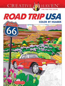 Creative Haven Road Trip USA Color by Number by George Toufexis, 9780486853628