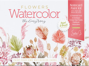 Watercolor the Easy Way Paint-Your-Own Watercolor Cards Flowers (Notecard Paint Kit with Paint and Brush Included) by Sara Berrenson, 9780764369537