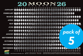 2026 Moon Calendar Card (5 pack) (Lunar Phases, Eclipses, and More!) by Kim Long, 9798893030693