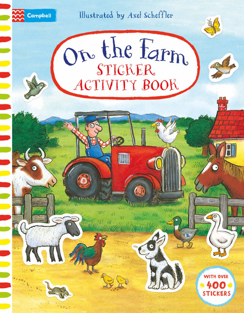 On The Farm Sticker Activity Book by Axel Scheffler, Campbell Books, 9781035072125