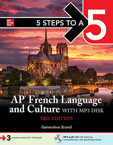 5 Steps to a 5: AP French Language and Culture with MP3 disk, 3ed by Genevieve Brand, 9781264564125