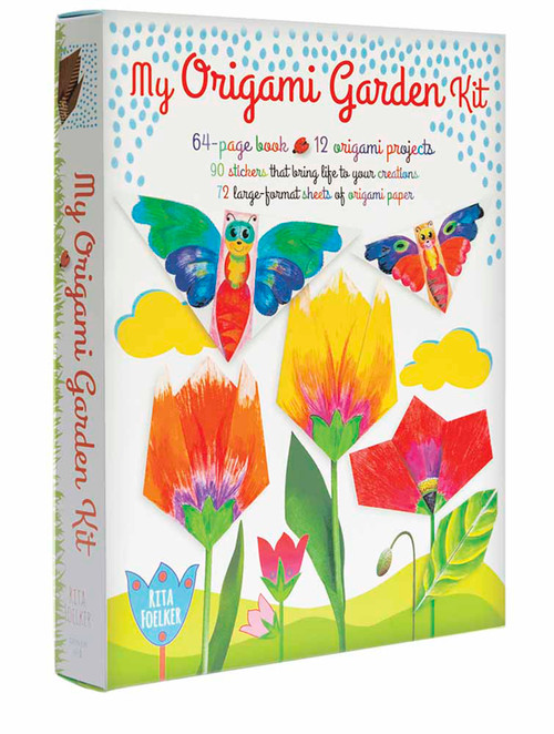 My Origami Garden Kit (64 -Page Book/12 Origami Projects/ 90 Stickers/72 Large-Format Sheets of Origami Paper) by Rita Faulkner, 9780486820989
