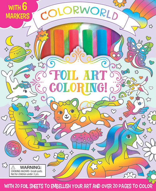 ColorWorld: Foil Art Coloring! (With 20 Foil Sheets to Embellish Your Art and Over 20 Pages to Color) by Editors of Silver Dolphin Books, 9781667204970