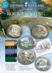 Thomas Kinkade Rock Painting by Marcy Kelman, 9781667205465