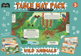 First Time Learning Wild Animals Table Mat Pack (For Ages 3 & Up) by IglooBooks, Emma  Allsup, Natàlia  Juan Abelló, 9781837717781