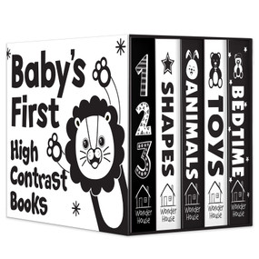 Baby's First High-Contrast Books Boxed Set [Box Set of 5] - Age Group: 0+ / Black and White Tummy Time Books /Illustrated Board Book for Kids/Toddlers.. by Wonder House Books, 9789358561487
