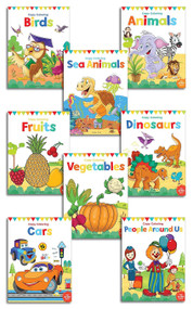 Little Artist Copy Colouring Books (Pack of 8 Books (Birds, Sea Animals, Fruits, Vegetables, Dinosaurs, Cars and People Around Us)) by Wonder House Books, 9789388144049