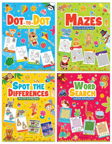 My First Fun Activity Set of 4 Books (Spot the Difference, Mazes, Word Search & Dot to Dot) by Wonder House Books, 9789389717556