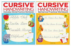 Cursive Handwriting - Everyday Letters and Sentences : Level 2 Practice Workbooks For Children (Set of 2 Books) by Wonder House Books, 9789390183814