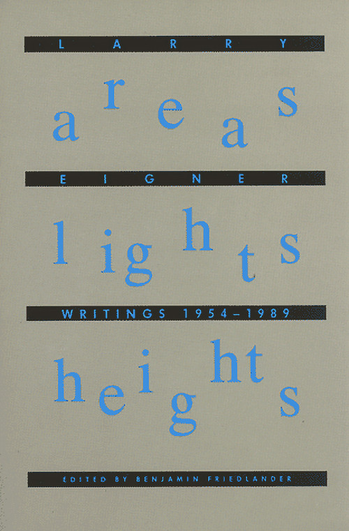 Areas Lights Heights by Larry Eigner, 9780937804339