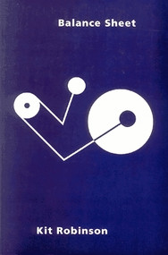 Balance Sheet by Kit Robinson, 9780937804520