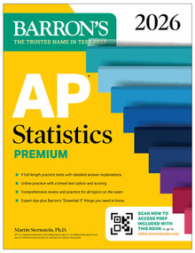 AP Statistics Premium, 2026: Prep Book with 9 Practice Tests + Comprehensive Review + Online Practice by Martin Sternstein, 9781506296579