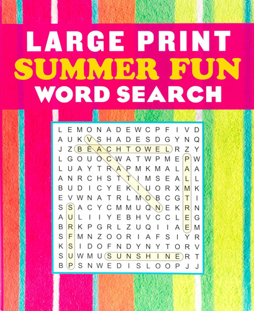 Large Print Summer Fun Word Search by Editors of Thunder Bay Press, 9781667209982