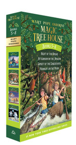 Magic Tree House Books 5-8 Boxed Set (Night of the Ninjas; Afternoon on the Amazon; Sunset of the Sabertooth; Midnight on the Moon) by Mary Pope Osborne, 9780375822667