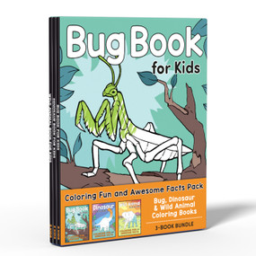 Coloring Book Box Set (3 Books for Coloring Fun and Awesome Facts about Dinosaurs, Bugs, and Wild Animals) by Katie Henries-Meisner, Andre Sibayan, 9780593690048
