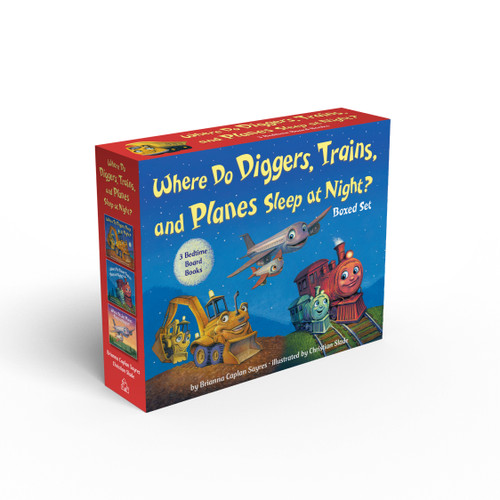 Where Do Diggers, Trains, and Planes Sleep at Night? Board Book Boxed Set by Brianna Caplan Sayres, Christian Slade, 9780593119686