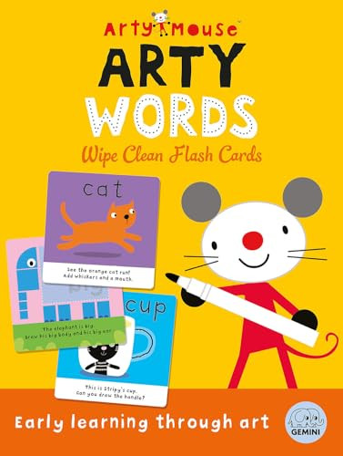 Arty Mouse Words Wipe Clean Flash Cards (Handwriting and Pen Control Practice for Preschool and Early Learners) by Robyn Gale, Brad Hunt, Mandy Stanley, 9781836160311