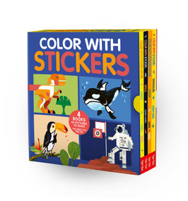 Color with Stickers 4-Book Boxed Set (Dinosaurs; Space; Jungle; Ocean) by Jonny Marx, Tiger Tales, 9781664340978