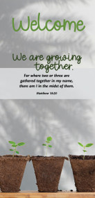 Guest Welcome Card: We Are Growing (Package of 50) (Matthew 18:20 (KJV)) by Broadman Church Supplies Staff, 9798384516118
