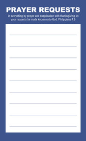 Prayer Request Card - Blue (Package of 50) (Philippians 4:6 (KJV)) by Broadman Church Supplies Staff, 9798384526476