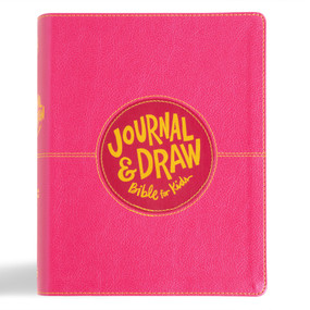 CSB Journal and Draw Bible for Kids, Pink LeatherTouch by CSB Bibles by Holman, 9798384523642