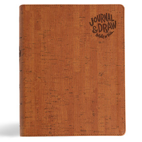 CSB Journal and Draw Bible for Kids, Brown Cork LeatherTouch by CSB Bibles by Holman, 9798384523659