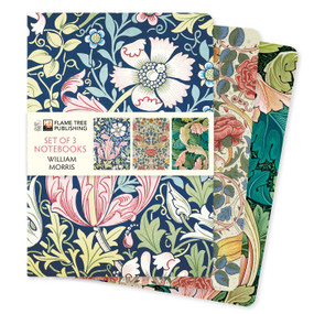William Morris Set of 3 Standard Notebooks by Flame Tree Studio, 9781835625132