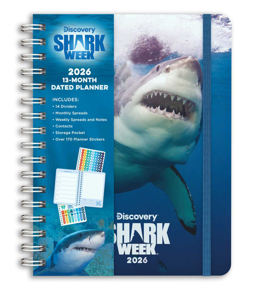 2026 Shark Week 13-Month Weekly Planner by Insight Editions, 9798886639698