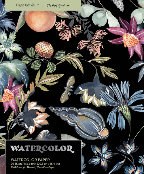 Watercolor Notepad (20 sheets / 40 pages of Watercolor Paper, 8x10 in, 200 GSM, (Bleed-proof Framing Water Color Paper)) by Sarah Simon, Paige Tate & Co., 9781958803615